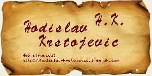 Hodislav Krstojević vizit kartica